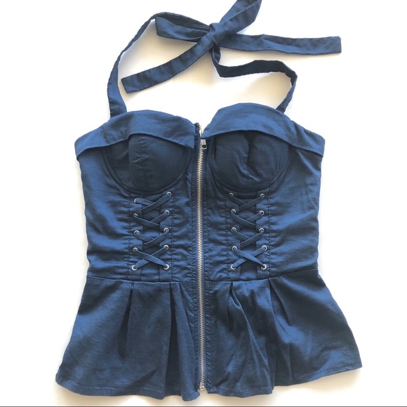 Blue Tank corset top - Picture 3 of 10